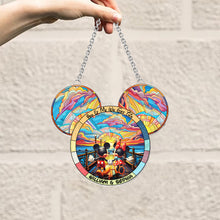 Load image into Gallery viewer, Personalized Mouse Hanging Suncatcher Ornament Custom Gift for Couples
