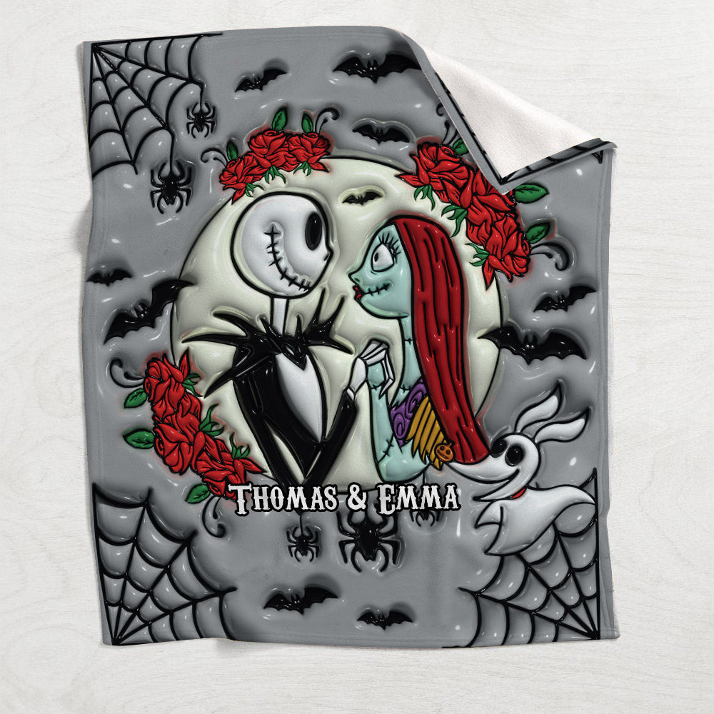 Personalized Nightmare Blanket Custom Name Gift for Couples
