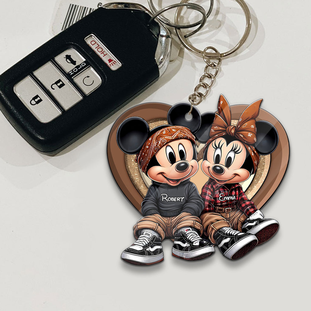 Personalized QR Code Keychain for Couples - Unique Gift