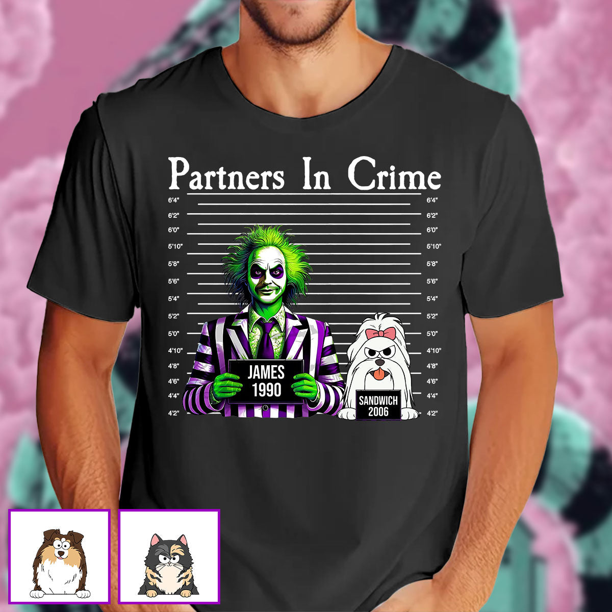 Personalized Partners In Crime T-shirt & Hoodie for Mom/Dad