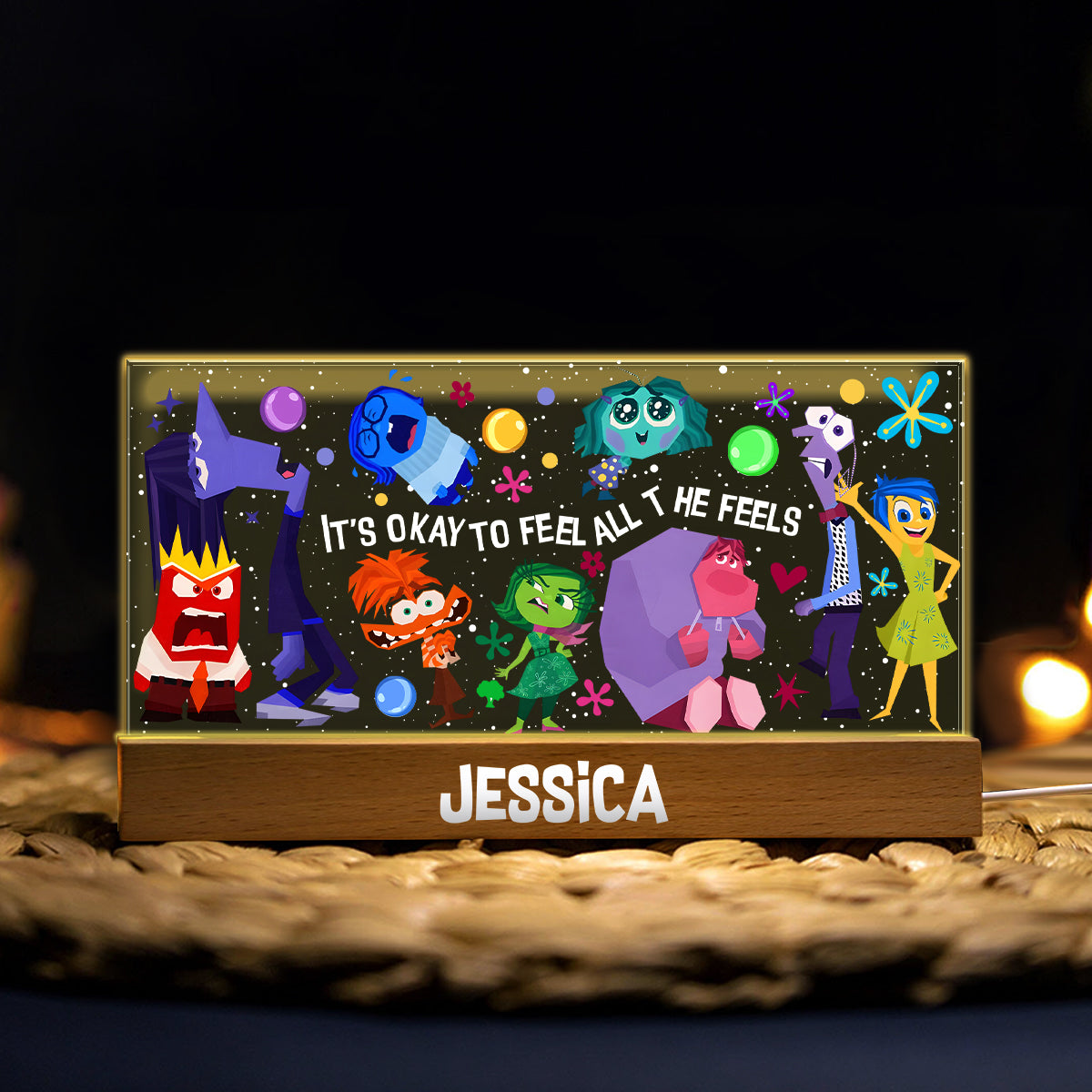 Personalized Shaped LED Night Light Custom Name Gift for Mom