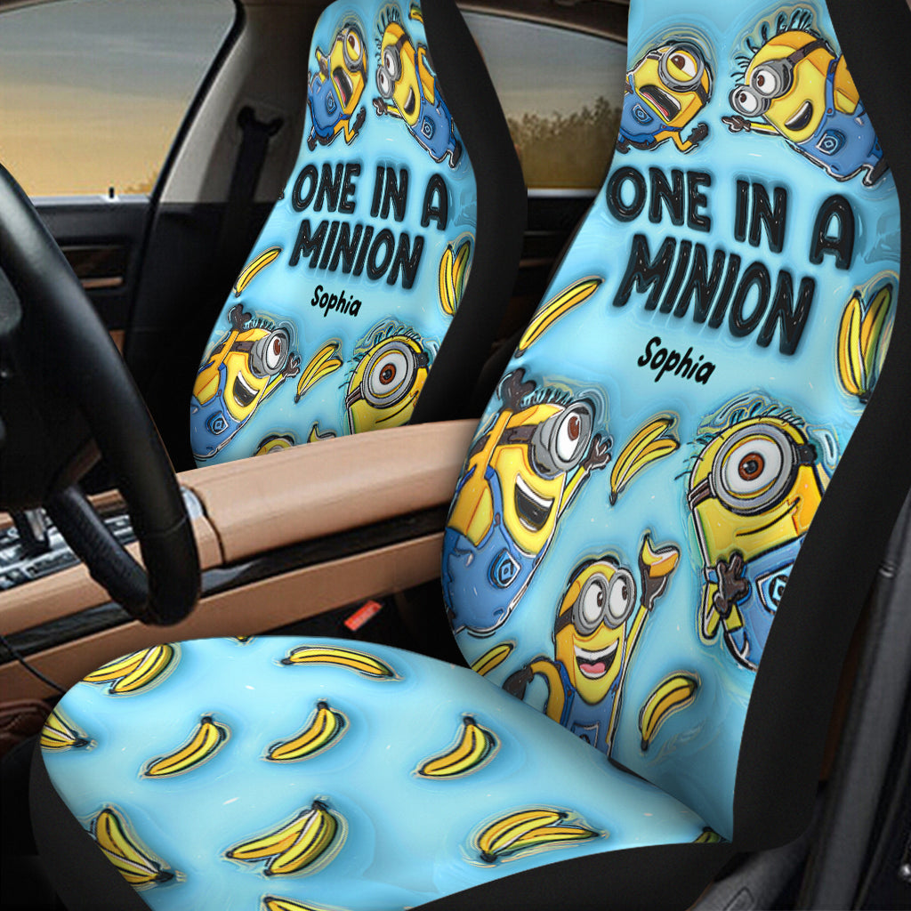 Personalized Minion Seat Covers Custom Name Gift for Kids