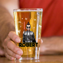 Load image into Gallery viewer, Personalized Beer Glass with Star Wars Theme Custom Name Gift for Dad
