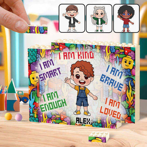 Personalized Kid Building Brick Block Customized Gift Idea