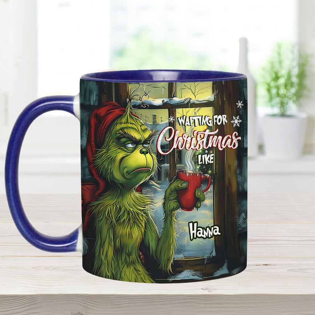 Personalized Grinch Accent Mug Custom Name Christmas Gift