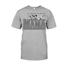 Load image into Gallery viewer, Personalized Vintage Checkered Mouse T-Shirt &amp; Hoodie for Mom and Dad
