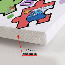 Load image into Gallery viewer, Personalized Puzzle Theme Canvas Print It's Okay to Be Different

