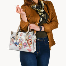 Load image into Gallery viewer, Personalized Leather Handbag for Grandma with Custom Characters
