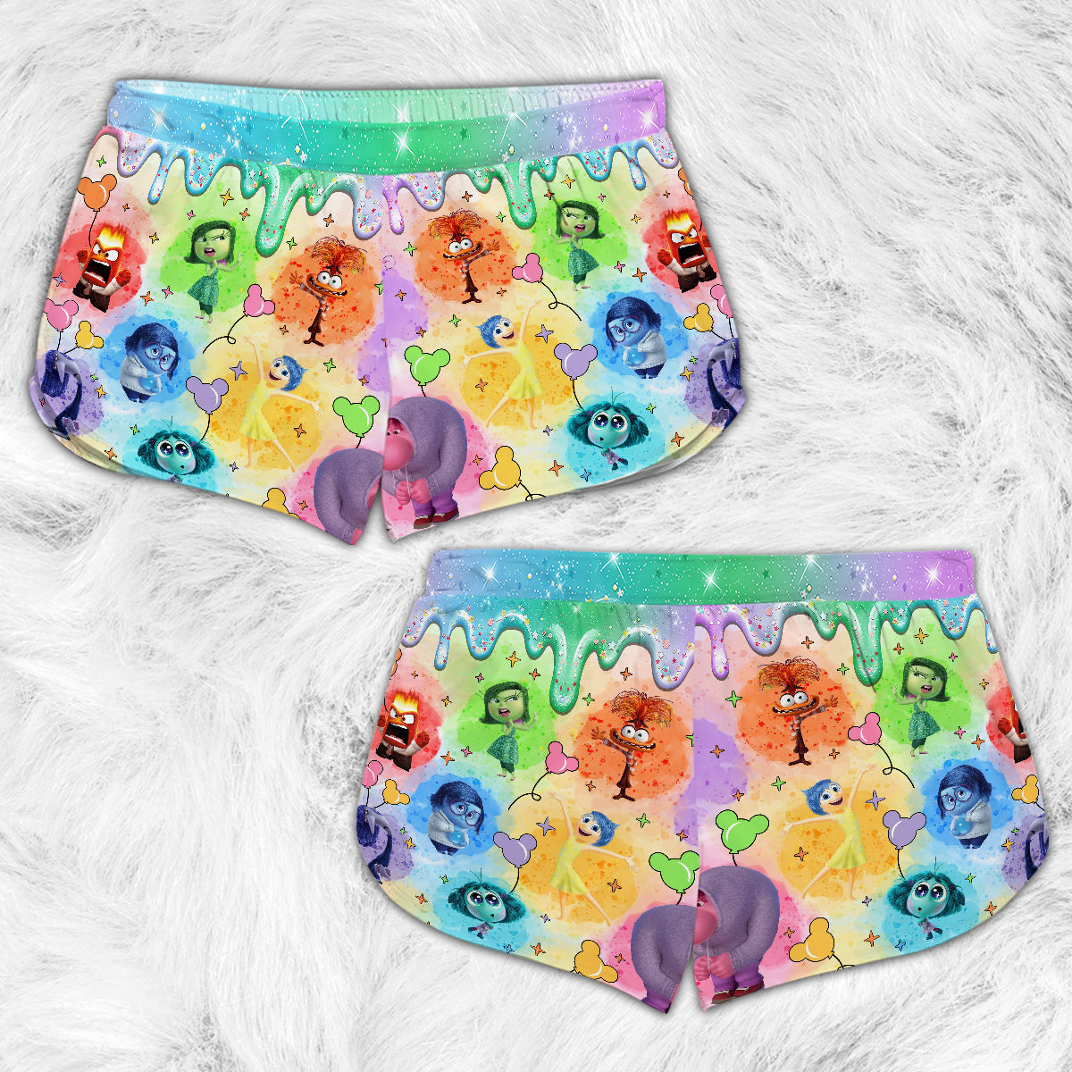 Personalized All Over Shirt & Shorts Set for Women - Colorful Feelings Gift