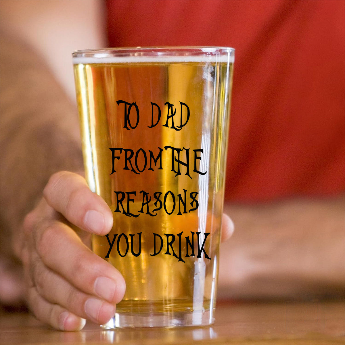 Personalized Beer Glass for Dad Custom Name Gift Idea