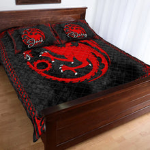 Load image into Gallery viewer, Personalized Dragons Game Quilt Set Custom Names Gift Idea
