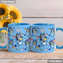 Load image into Gallery viewer, Personalized Dog Accent Mug Custom Name Unique Gift for Kids
