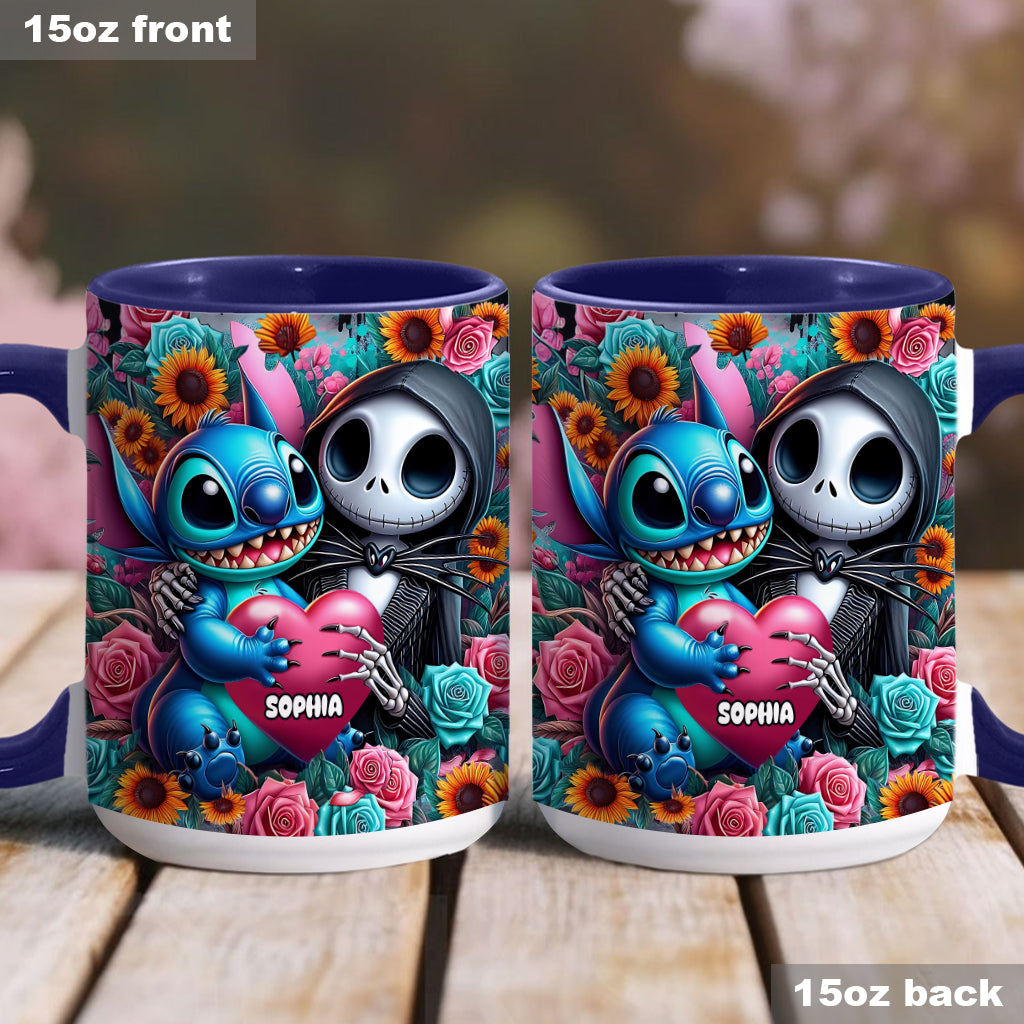 Personalized Nightmare Accent Mug Custom Name Gift for Halloween