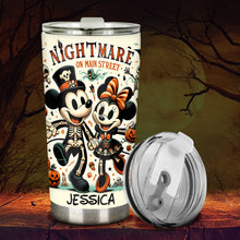 Load image into Gallery viewer, Personalized Nightmare On Main Street Tumbler Custom Name Gift
