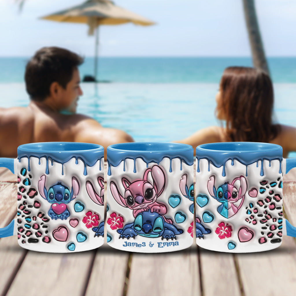 Personalized Ohana Accent Mug Custom Name Gift for Couples