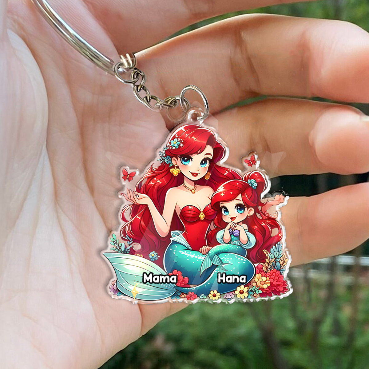 Personalized Mom & Daughter Keychain Custom Name Gift for Mother's Day