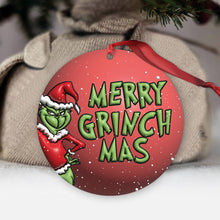 Load image into Gallery viewer, Personalized Merry Grinchmas Christmas Ornament Gift for Family
