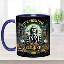 Load image into Gallery viewer, Personalized Beetlejuice Accent Mug Custom Name Gift for Halloween
