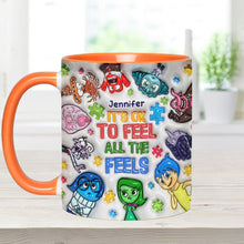 Load image into Gallery viewer, Personalized Autism Awareness Accent Mug Custom Name Gift

