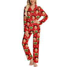Load image into Gallery viewer, Personalized Christmas Button Down Pajama Set Cute Gift Idea
