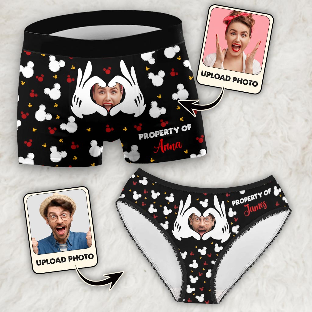 Personalized Property Of Couples Briefs Custom Name Lace Boxer Briefs