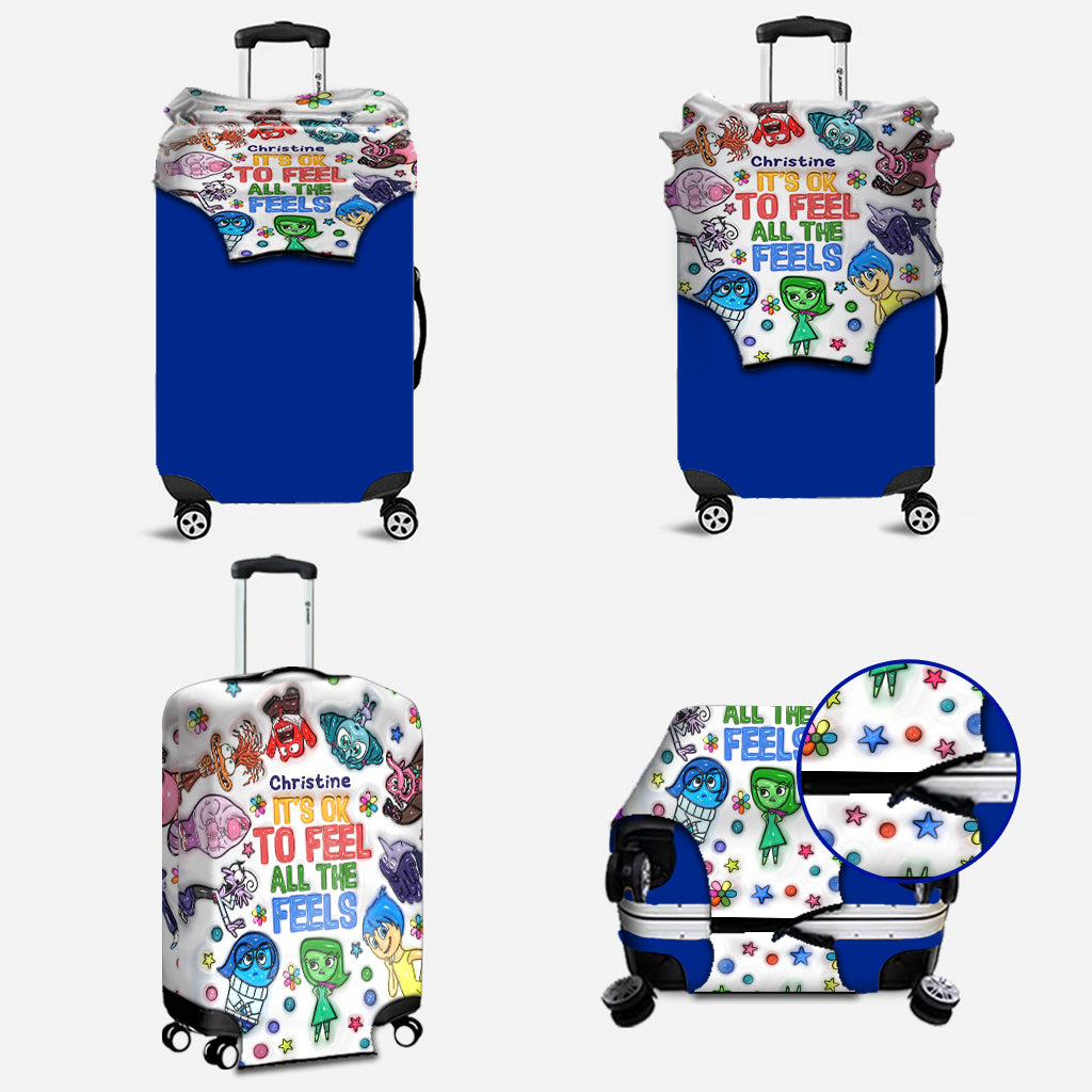 Personalized Luggage Cover Custom Name Colorful Design Gift