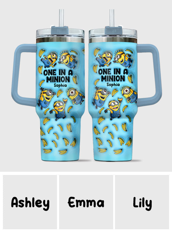 Personalized Minion Tumbler with Handle - Custom Name Gift