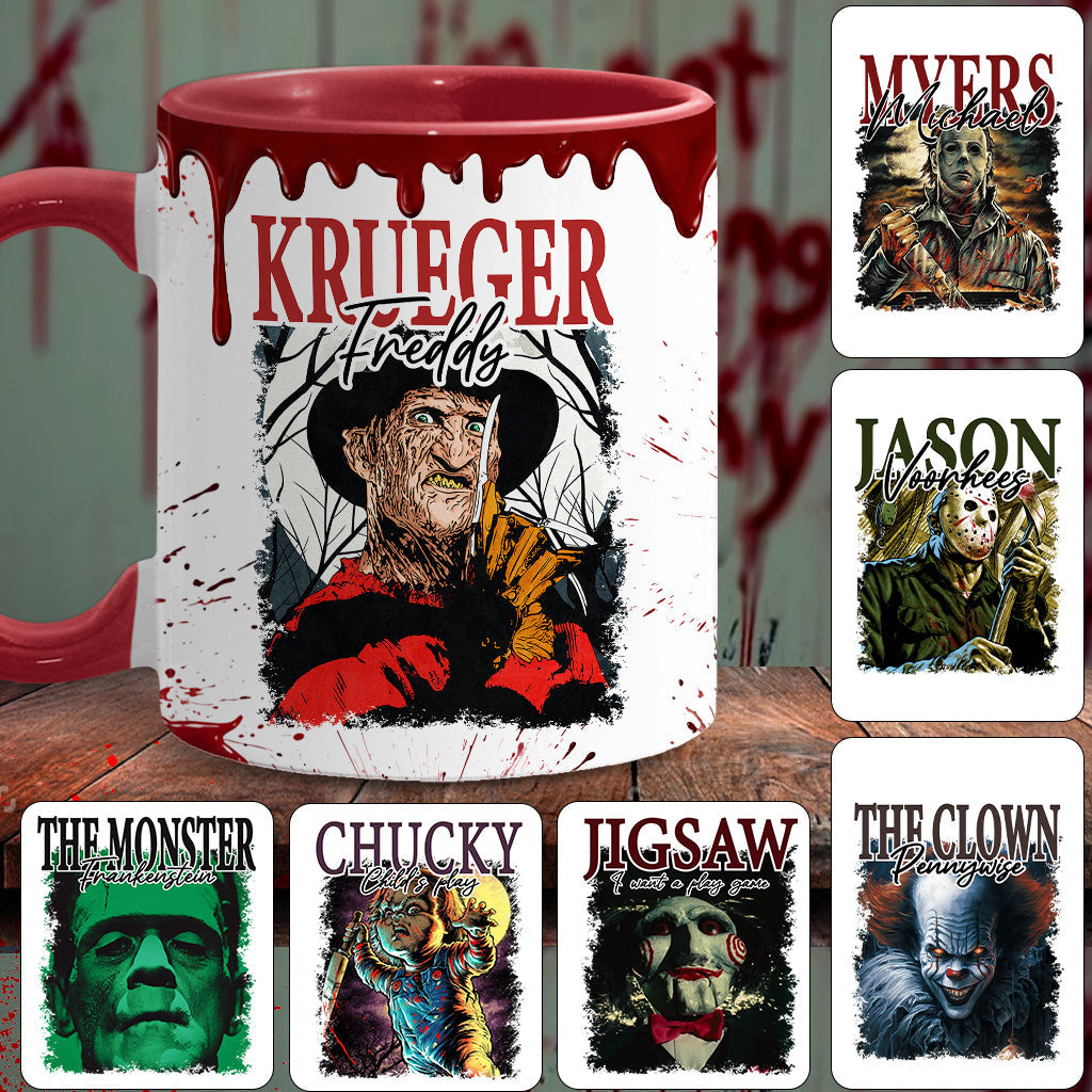 Personalized Halloween Horror Characters Accent Mug Gift