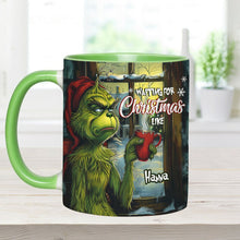 Load image into Gallery viewer, Personalized Grinch Accent Mug Custom Name Christmas Gift
