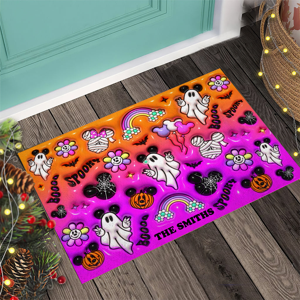 Personalized Halloween Mouse Doormat Custom Name Gift