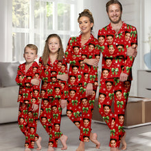 Load image into Gallery viewer, Personalized Christmas Button Down Pajama Set Cute Gift Idea
