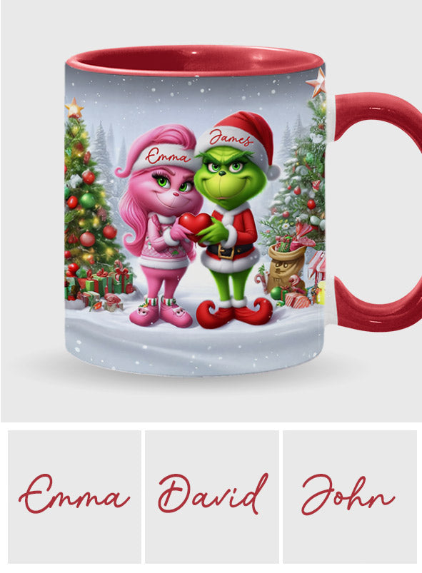 Personalized Merry Grinchmas Accent Mug Custom Name Gift for Christmas