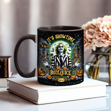 Load image into Gallery viewer, Personalized Beetlejuice Accent Mug Custom Name Gift for Halloween
