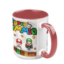 Load image into Gallery viewer, Personalized Super Mommy Accent Mug Custom Name Gift for Mom
