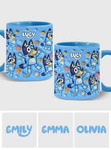 Load image into Gallery viewer, Personalized Dog Accent Mug Custom Name Unique Gift for Kids
