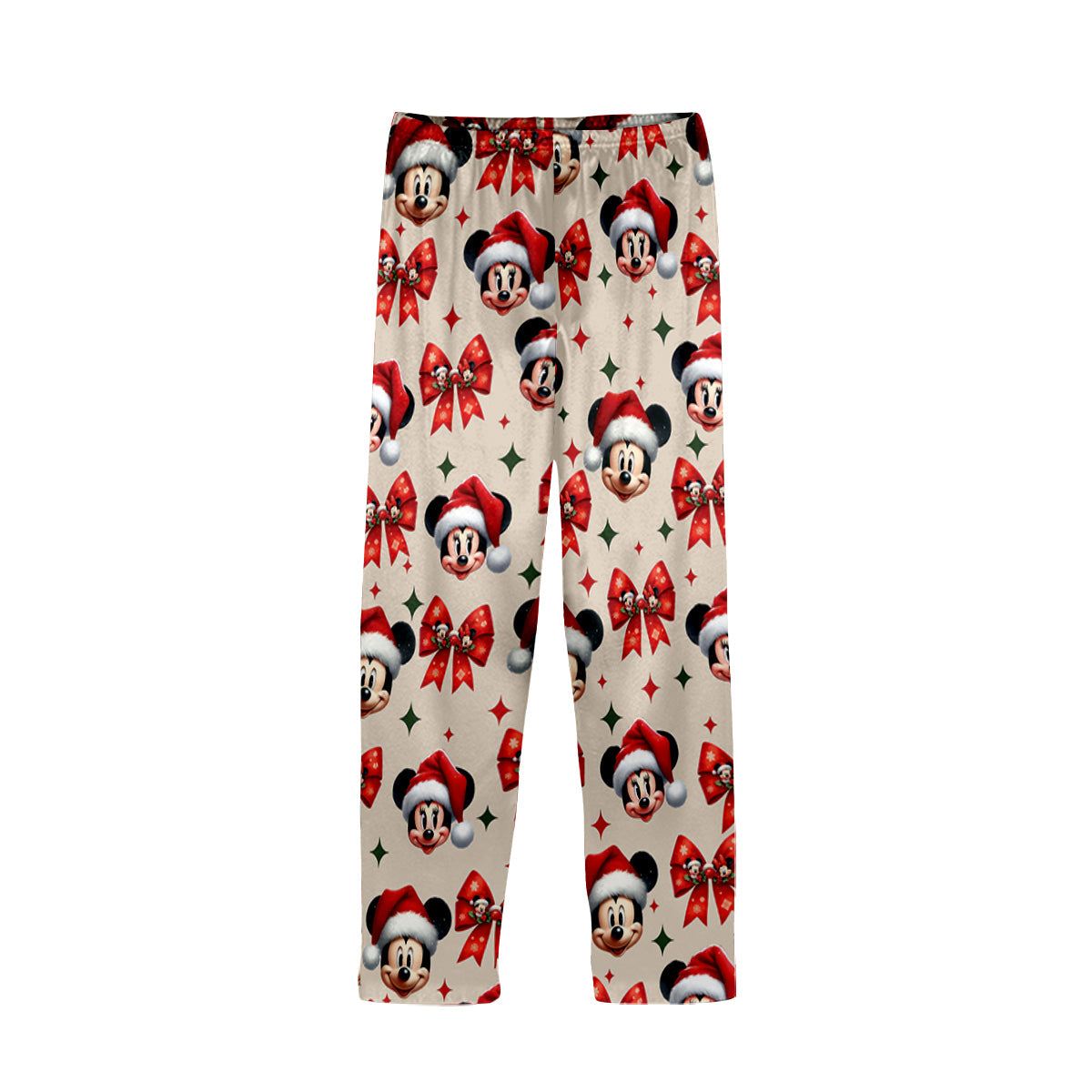 Personalized Cute Mouse Christmas Pajamas Button Down Set