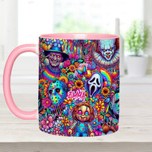 Load image into Gallery viewer, Personalized Colorful Horror Accent Mug with Custom Name - Perfect for Halloween
