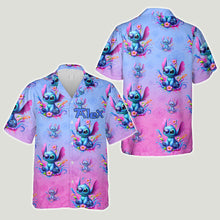 Load image into Gallery viewer, Personalized Hawaiian Shirt with Stitch Design Custom Name Gift
