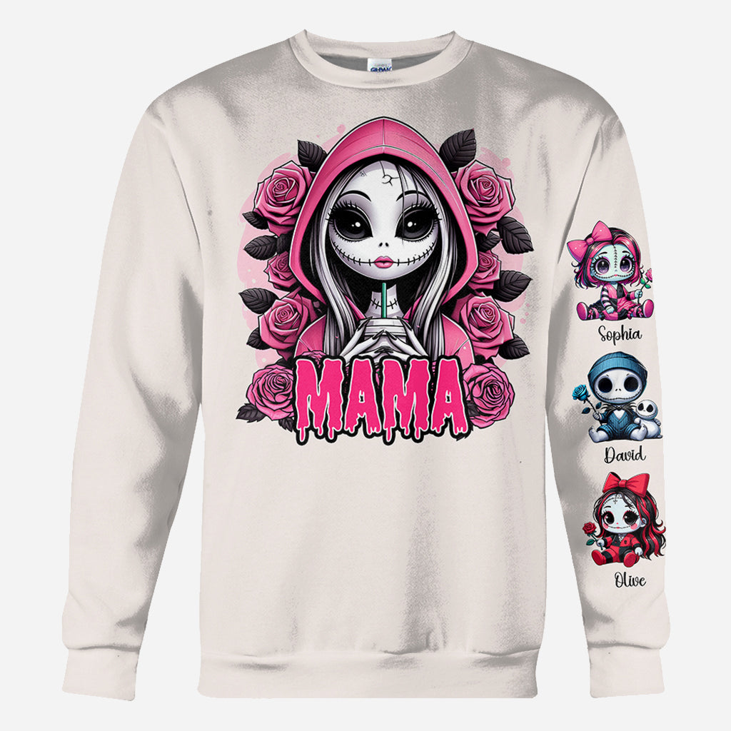 Personalized Mama of Nightmares All Over Shirt for Mom | Halloween Gift