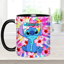 Load image into Gallery viewer, Personalized Tie Dye Accent Mug with Name for Birthday or Christmas
