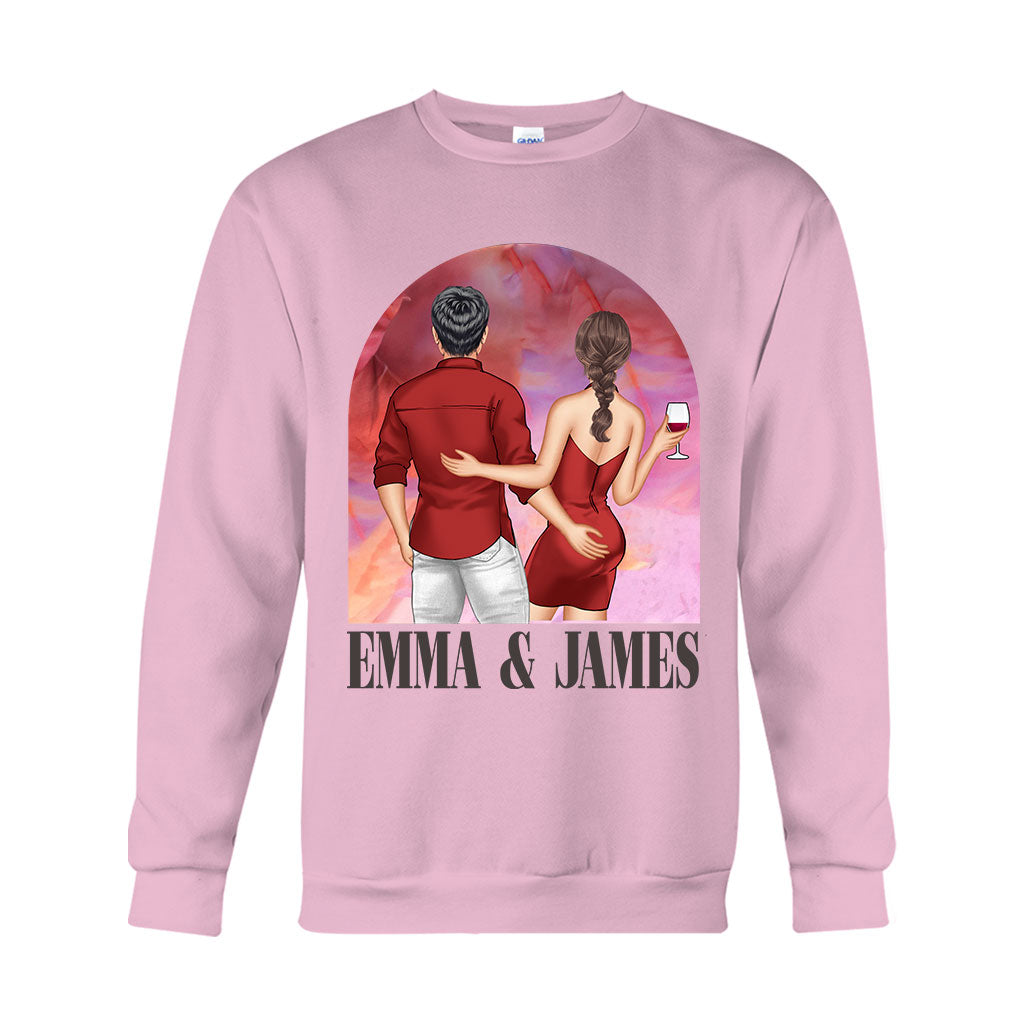 Personalized Couple T-Shirt & Hoodie Unique Gift for Anniversary or Valentine's Day
