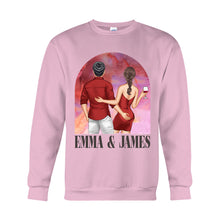 Load image into Gallery viewer, Personalized Couple T-Shirt &amp; Hoodie Unique Gift for Anniversary or Valentine's Day
