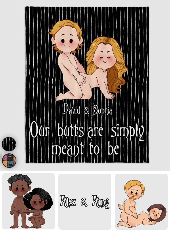 Personalized Naughty Blanket Custom Name Gift for Couples