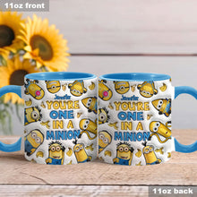 Load image into Gallery viewer, Personalized Minion Accent Mug Custom Name Gift for Birthday
