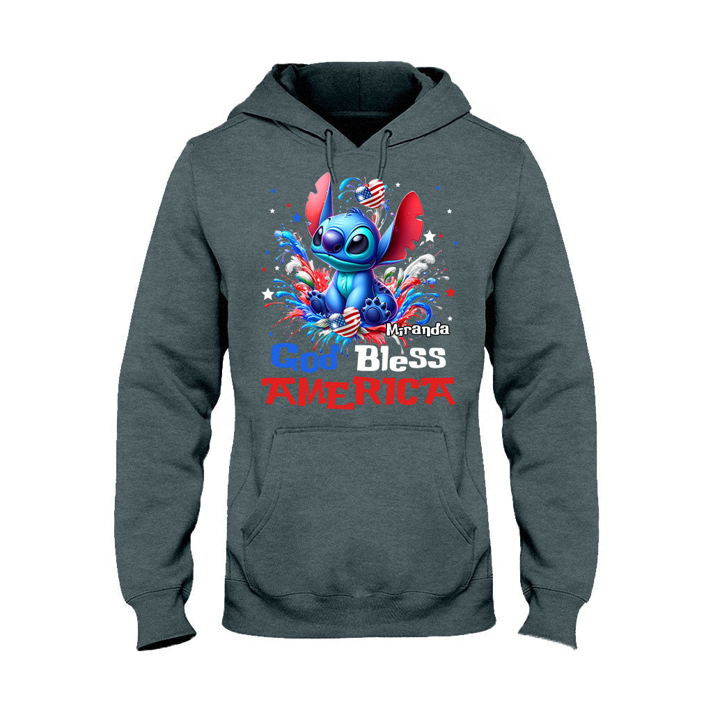 Personalized God Bless America T-Shirt & Hoodie for July 4th Gift