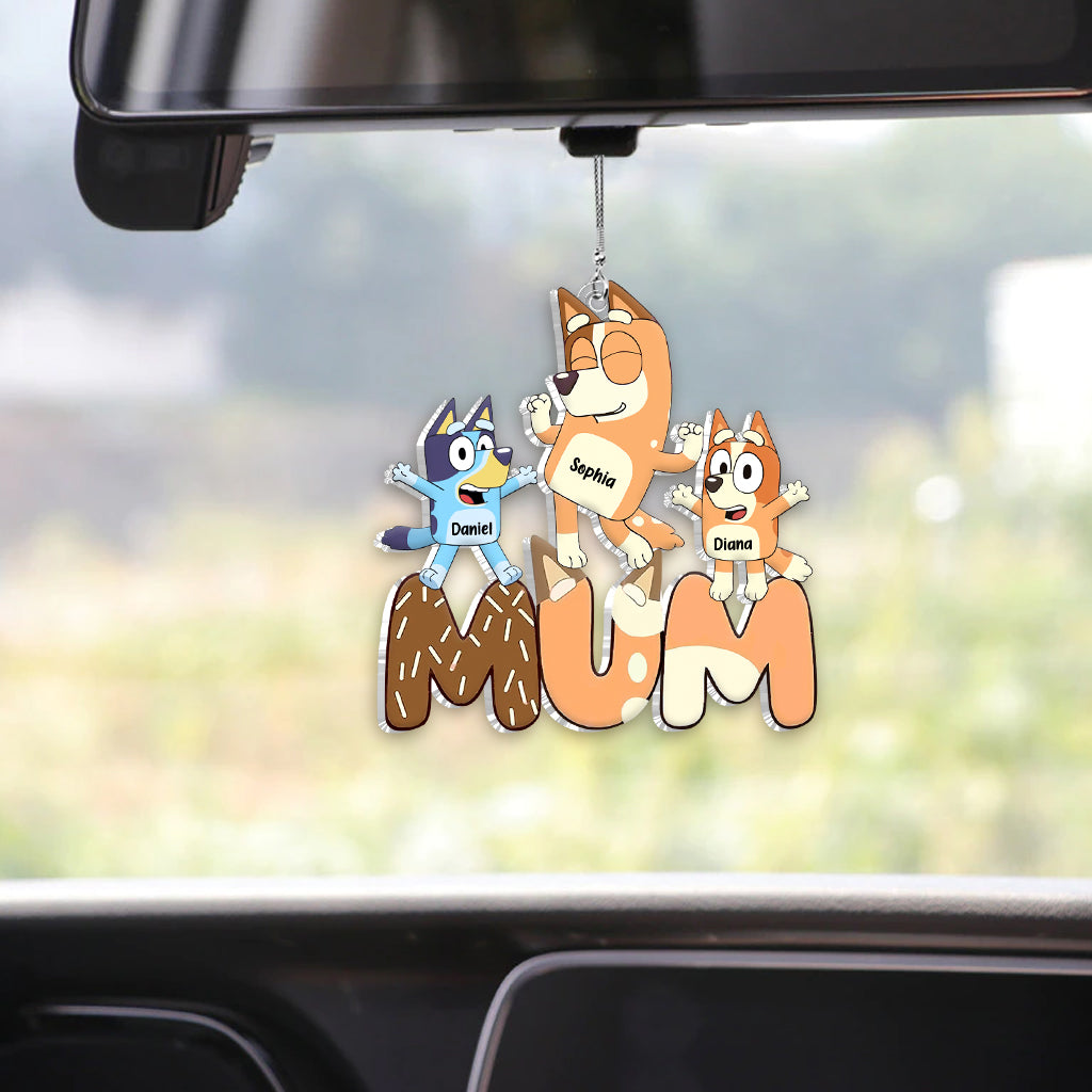 Personalized Acrylic Car Ornament Custom Name Gift for Mum