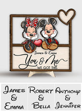 Load image into Gallery viewer, Personalized Mickey Mouse Ears Wood Sign Custom Name Gift
