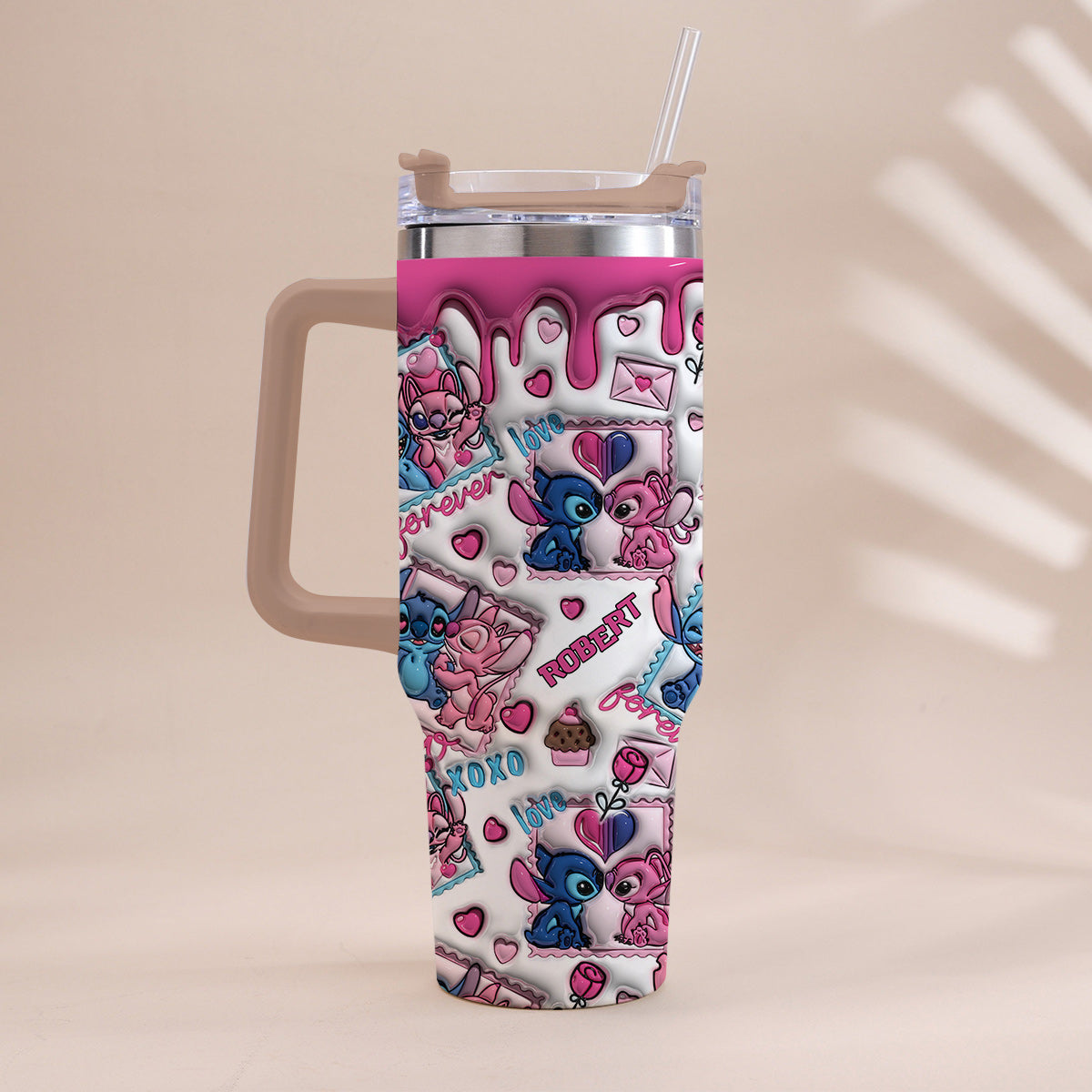 Personalized Ohana Tumbler With Handle Custom Gift for Couples