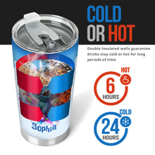 Load image into Gallery viewer, Personalized Blue Ohana Tumbler Custom Name Cool Summer Gift
