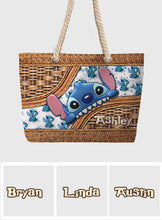 Load image into Gallery viewer, Personalized Canvas Beach Bag with Custom Design for Beach Day
